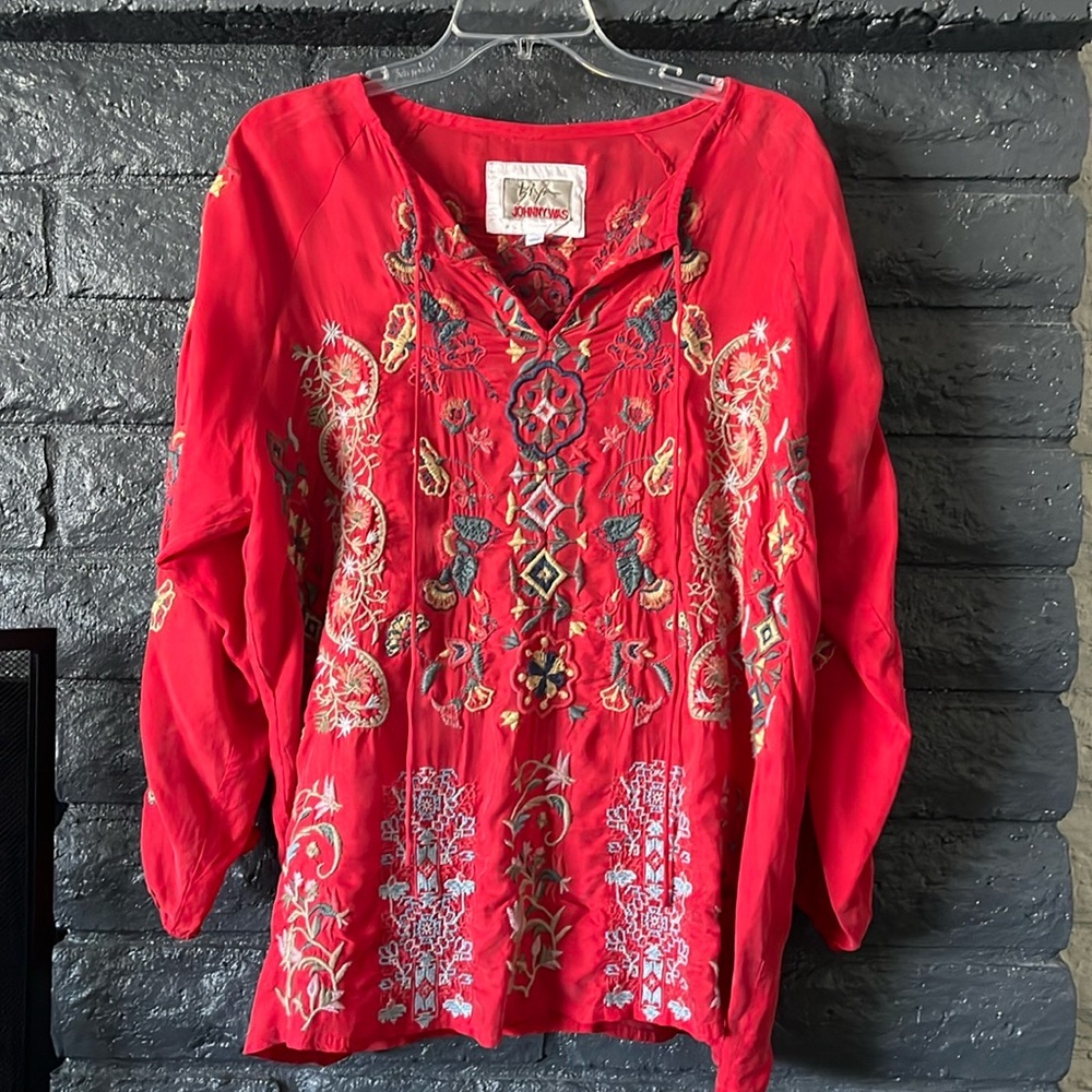 Johnny Was Red Blouse Large